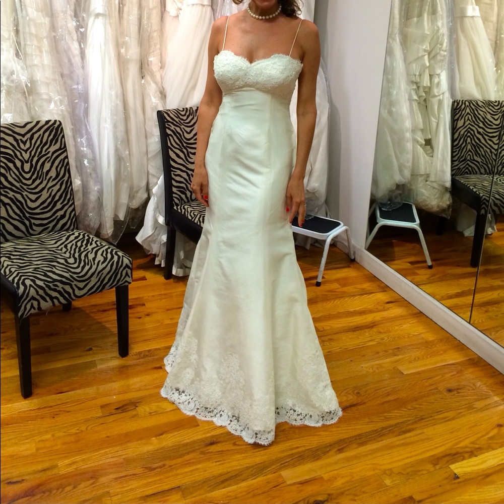 Silk wedding gown